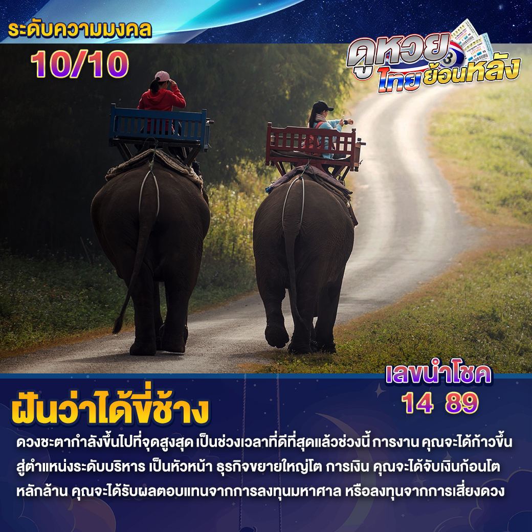 ฝันว่าได้ขี่ช้าง