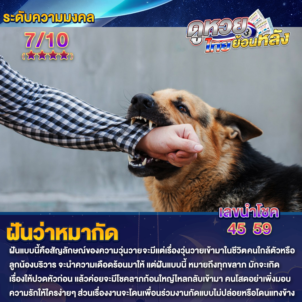 ฝันว่าหมากัด
